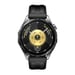 Watch GT6 GPS - Boitier en Acier Inoxydable Argenté de 41 mm avec bracelet Fluoroélastomère, Noir