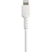 StarTech.com Cavo da USB-A a Lightning robusto bianco 15 cm - Cavo di ricarica/sincronizzazione da fibra aramidica di tipo A a Lightning - iPad/iPhone 12 - Certificato Apple MFi