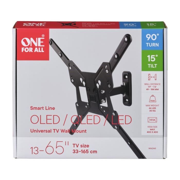 One For All SMART 139,7 cm (55 ) Noir - Neuf