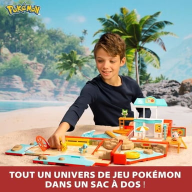 Sac a dos - BANDAI - Pokémon du dresseur Theme Plage - S'ouvre et devient une super arene