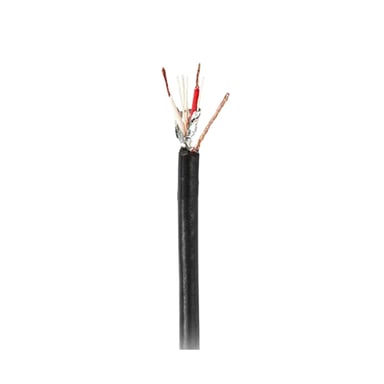 Câble Rond pour Microphone Double Conducteur de 0.25mm2 en Bobine 100m Noir - Neuf