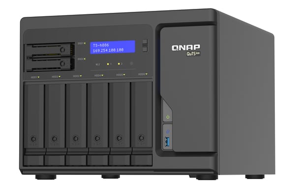 QNAP TS-h886 NAS Tower Intel® Xeon® D D-1602 8 GB DDR4 0 TB QuTS hero Nero