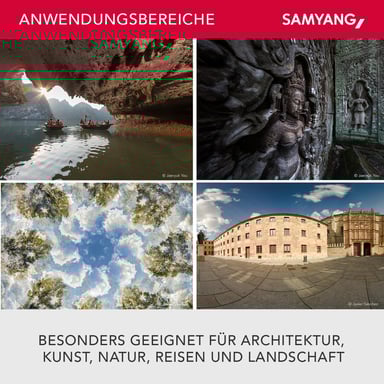Samyang 8mm F2.8 UMC Fish-eye II SLR Objetivo de ojo de pez Negro