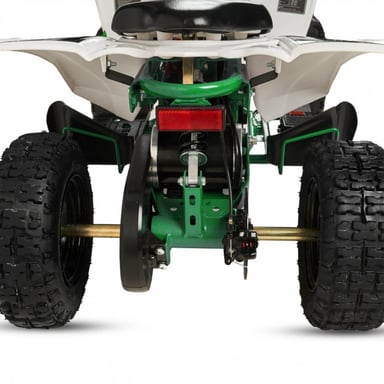 MiniQuad eléctrico Tiger 1000W Verde, 3 velocidades, autonomía 30-40 km, doble suspensión, seguridad infantil