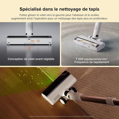 Roborock H60 Hub Aspirateur balai Batterie Sec HEPA Sans sac Noir, Blanc