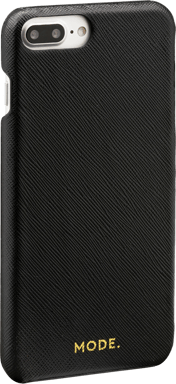 Carcasa rígida London Mode de cuero negro para iPhone 6 Plus/6S Plus/7 Plus/8 Plus