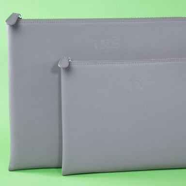 Sacoche en cuir recyclé Ine Tablet 10/11'' Taupe