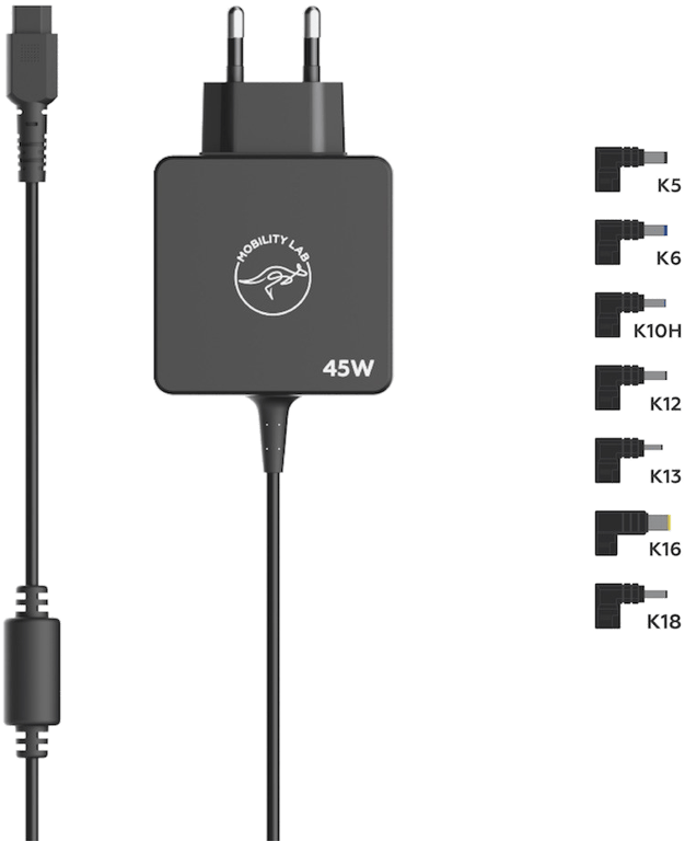 MOBILITY LAB - Alimentation Universelle 45W pour PC 7 Connecteurs Interchangeables