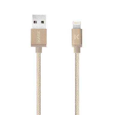 Cavo metallico intrecciato da Lightning a USB (1 m) certificato MFi per la ricarica/sincronizzazione, oro