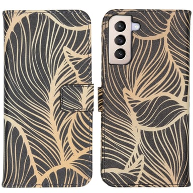 imoshion Design Softcase Bookcase pour Samsung Galaxy S21 Plus - Golden Leaves