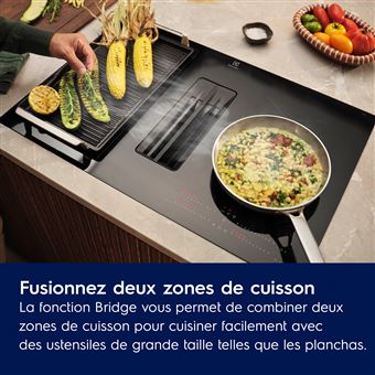 Plaque Induction Aspirante Electrolux KCC8344 – 4 Foyers, Puissance 7350 Watts - vue 5
