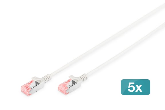 Digitus Câble de raccordement fin CAT 6 U/FTP, 5 pièces