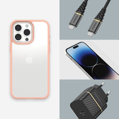 OtterBox React Series pour iPhone 15 Pro Max, Peach Perfect (Peach) - produits livrés sans emballage Apple (brand) iPhone 15 Pro Max