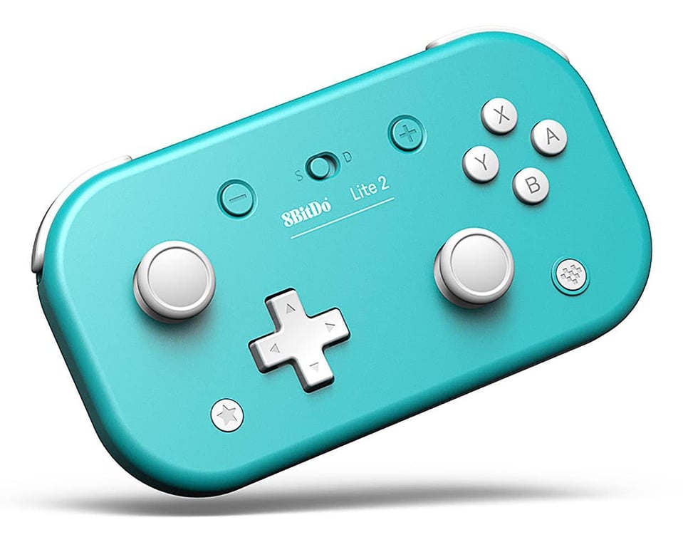 8Bitdo Lite BT Turquoise Bluetooth/USB Manette de jeu Analogique/Numérique Android, Nintendo Switch, Nintendo Switch Lite - Neuf