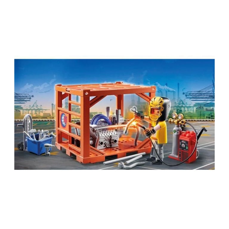 PLAYMOBIL - 70774 - Ouvrier et conteneur - Neuf