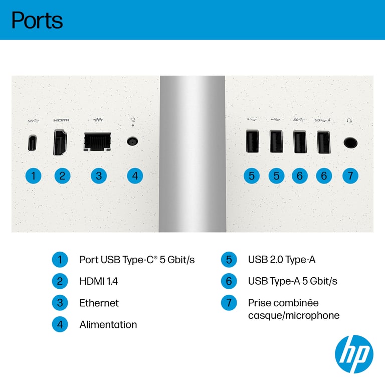 Next Gen AI 24 ct2003nf 23 8 Copilot+ AMD Ryzen AI 5 RAM SSD coquillage - vue 7