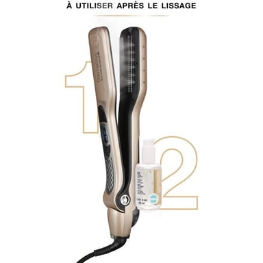 Set Demeliss Titanium: piastra a vapore + trattamento lucidante Elixir Ritual 50ml - da 150°C a 230°C - Autostop