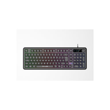 Clavier filaire THE G-LAB KEYZ CAESIUM EX 98% Membrane silencieuse anti-ghosting 26 touches noir rétroéclairage arc-en-ciel dynamique