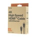 Cable de alta velocidad HDMI UHD/4K + ETHERNET NEGRO de 1,50 m