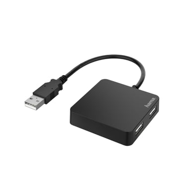 Hama 00200121 hub & concentrateur USB 2.0 480 Mbit/s Noir