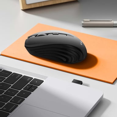 Souris Optique Sans fil Ultra Précis 1600 DPI avec Récepteur USB 2.4G Portée 10m Noir