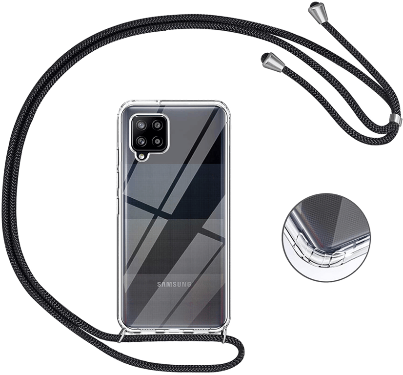 Coque avec Cordon pour SAMSUNG Galaxy A42 Silicone Airbags Transparente
