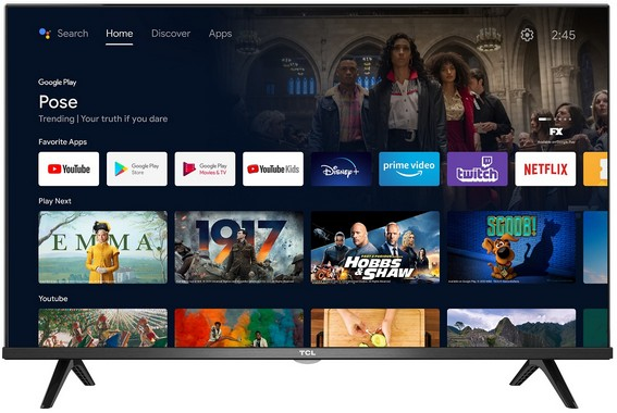 TCL 32S6203 Televisor 81,3 cm (32'') HD Smart TV Wifi Negro 300 cd / m²