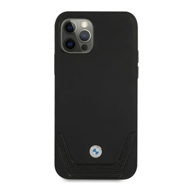 BMW Étui pour iPhone 12 Pro Max 6.7'' Cuir noir perforé