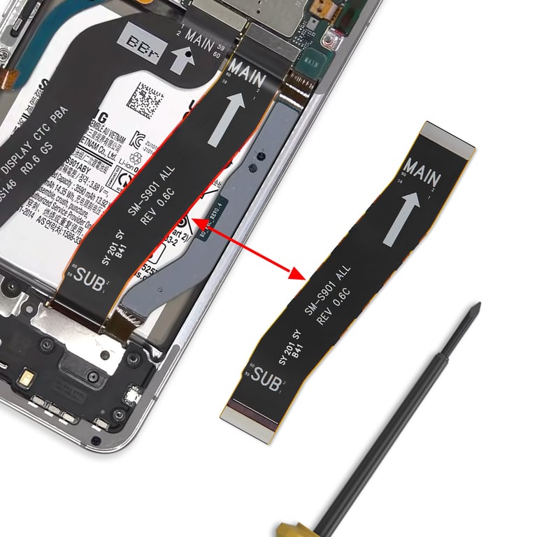 Samsung Nappe de Liaison Carte Mère Originale pour Galaxy S22 Connecteur Flex - vue 4