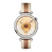 Watch GT6 GPS - Boitier en Acier Inoxydable Argent de 41 mm avec bracelet en Tissu tissé, Marron
