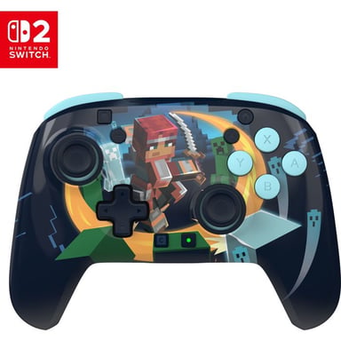 Manette sans fil TURTLE BEACH Rematch pour Nintendo Switch 2/ Switch / Lite / OLED Noir et bleu (Steve à Creeper)