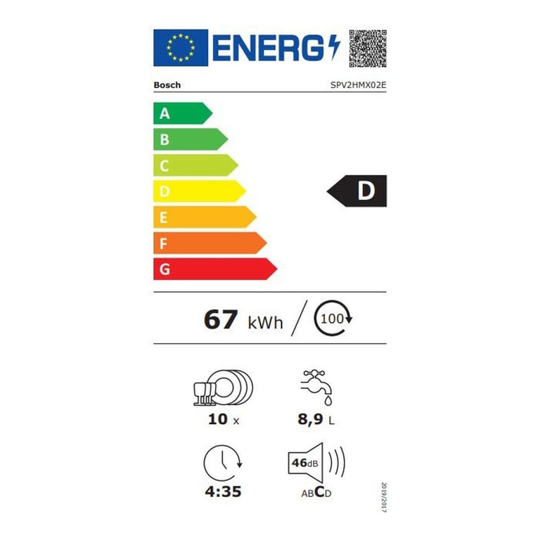 Lave-Vaisselle Tout Intégrable BOSCH SPV2HMX02E – 10 Couverts, 46 dB, Home Connect - vue 5