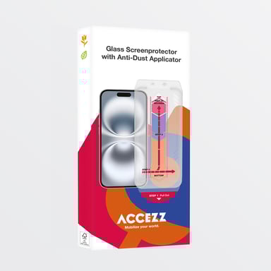 Accezz Protecteur d'écran en verre trempé + Applicateur pour Apple iPhone 17 Pro