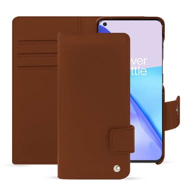 Housse cuir OnePlus 11 -  - Marron - Cuir lisse