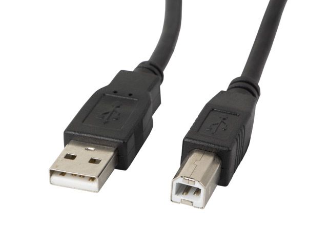 Lanberg CA-USBA-10CC-0050-BK Cavo USB 5 m USB 2.0 USB B Nero
