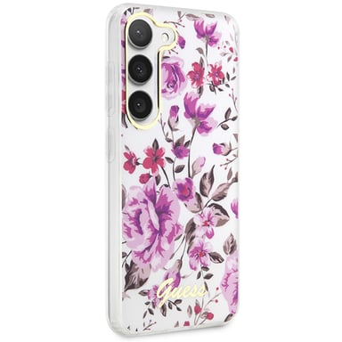 Étui Guess Flower Collection pour Samsung Galaxy S23, blanc