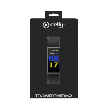 Celly TRAINERTHERMOBK smartwatche et montre de sport 2,44 cm (0.96'') LCD Numérique Noir