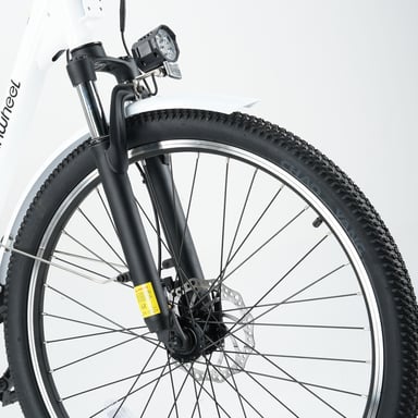 Vélo électrique isinwheel U2 pour adultes, 26'' 250W 36V 13Ah Batterie amovible, vélo électrique pour les déplacements en ville, Shimano 7 vitesses-Blanc