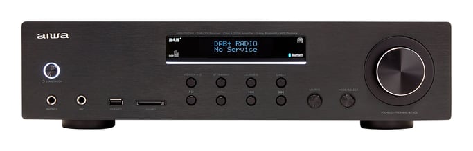 Aiwa Amr-200dab Black - Amplificador Estéreo De Alta Potencia 200w