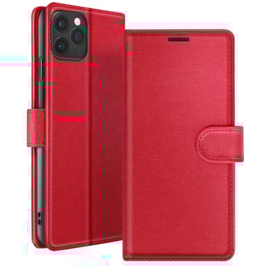 Custodia a portafoglio per iPhone 11 Pro Max con supporto e linguetta magnetica