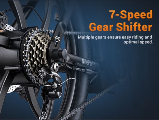 Bicicleta Eléctrica HillMiles MilePort 1 – Motor 250W Batería 36V13Ah Neumáticos De 20 Pulgadas Freno De Disco Mecánico - Negro