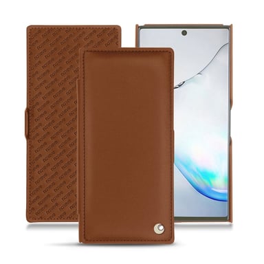 Housse cuir Samsung Galaxy Note10 -  - Marron - Cuir lisse