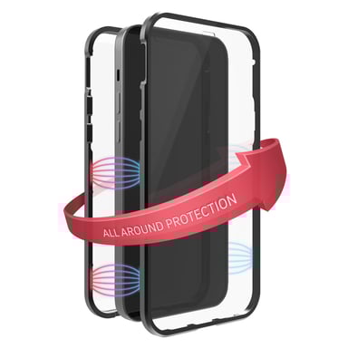 Funda protectora ''360° Glass'' para iPhone 12 mini, negra