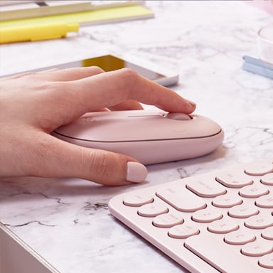 Logitech Souris sans fil Pebble M350 - Rose