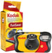 KODAK FunSaver Flash 27exp - Cámara de 35mm de un solo uso, CCD, Zoom óptico 5x, Formato JPEG, Control automático de exposición - Negro