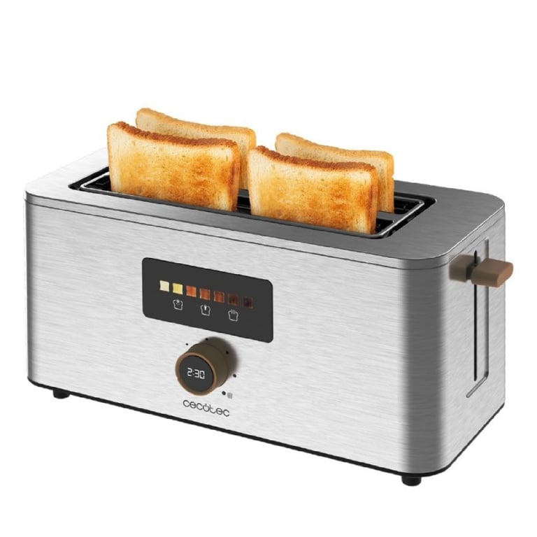 Grille-Pain Cecotec Touch&Toast Extra Double 04844 – 4 Fentes, 1500W, Écran Tactile