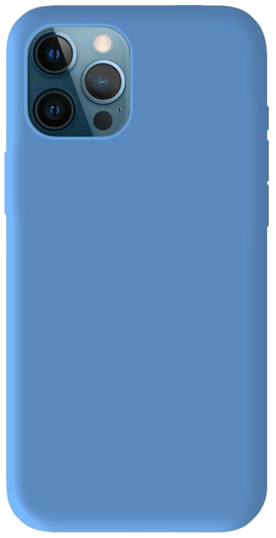 Coque silicone unie compatible Mat Bleu Apple iPhone 12 Pro Max