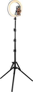 BigBen Connected Kit Anillo de Luz Influence XL 26cm con Trípode 1,6m Negro