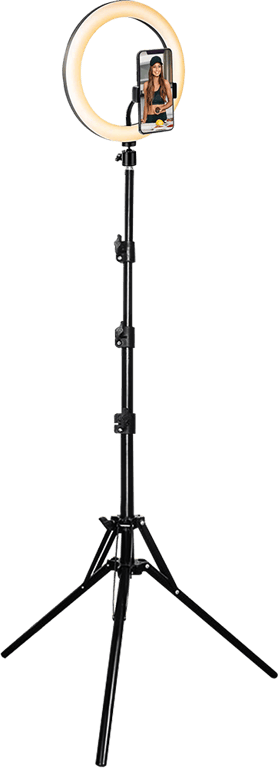 Vlogging Kit Eclairage anneau Diamètre 26cm Trépied 1.6m + Déclencheur photo à distance Bigben Neuf