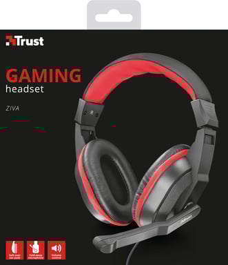 Trust 21953 auricular y casco Auriculares Alámbrico Diadema Juego Negro, Rojo